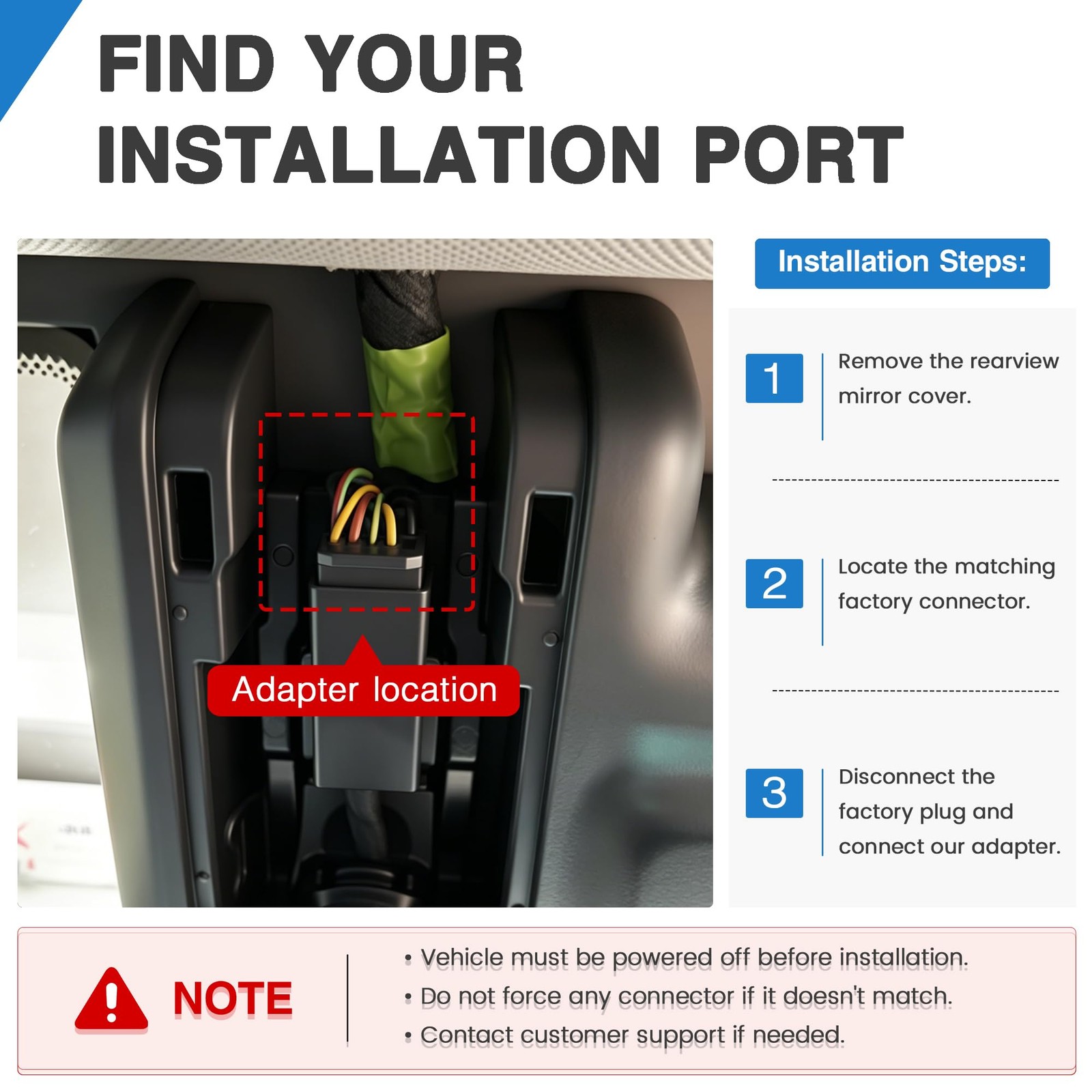 DashCam Power Adapter,(10P TypeD) with GMC,,Cadillca,Buick Models with Auto D…