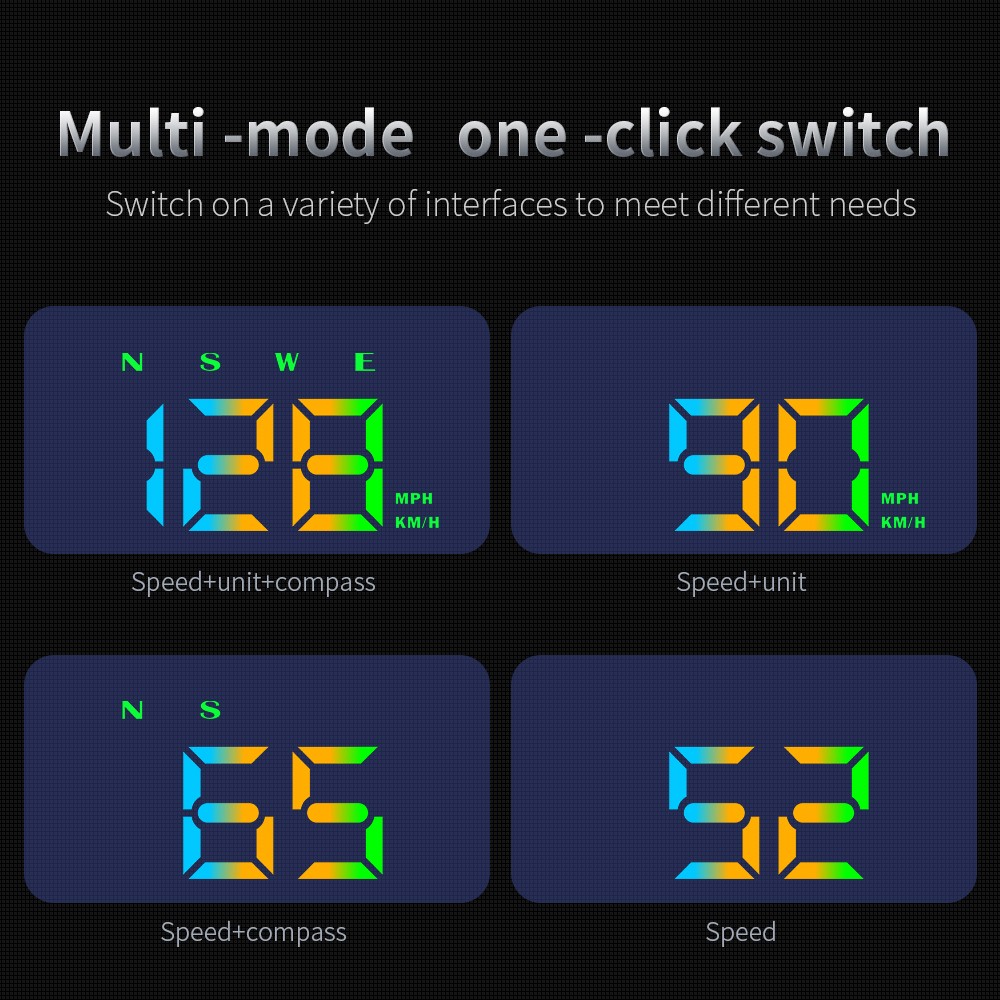 Universal Car HUD Head Up Display With GPS Speedometer For All Vehicles