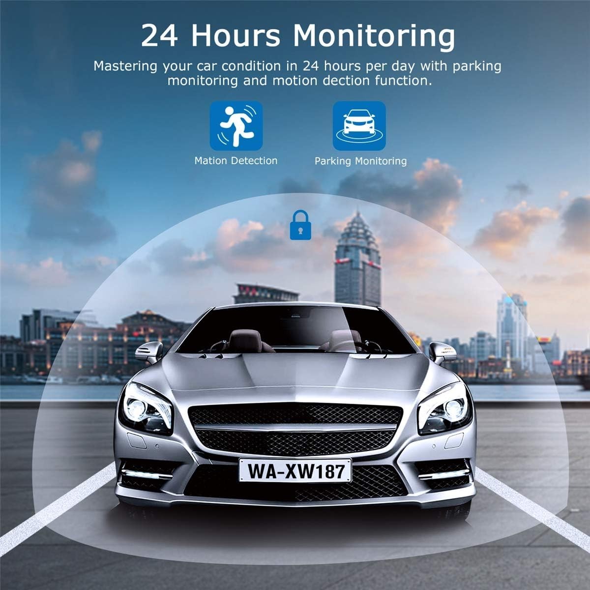 1080P Dual Dash Cam with Night Vision – Front & Rear Protection for Your Car