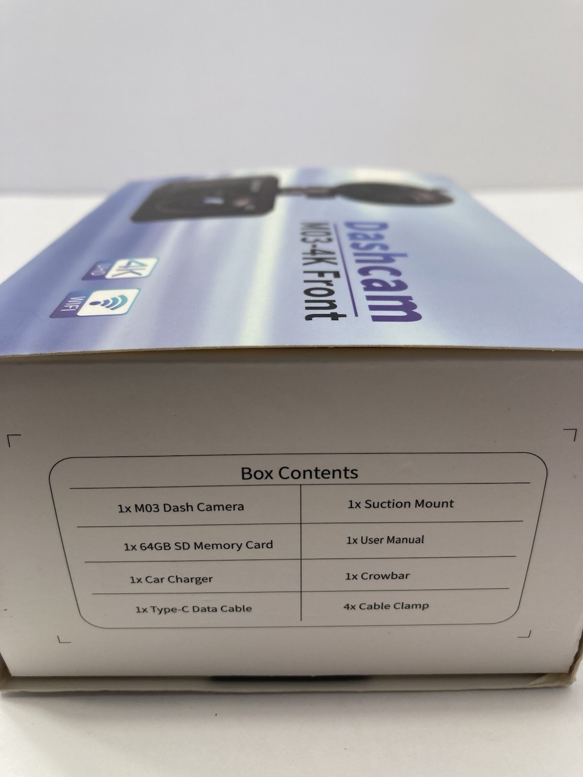 4k dash cam front with built in Wi-Fi new in box