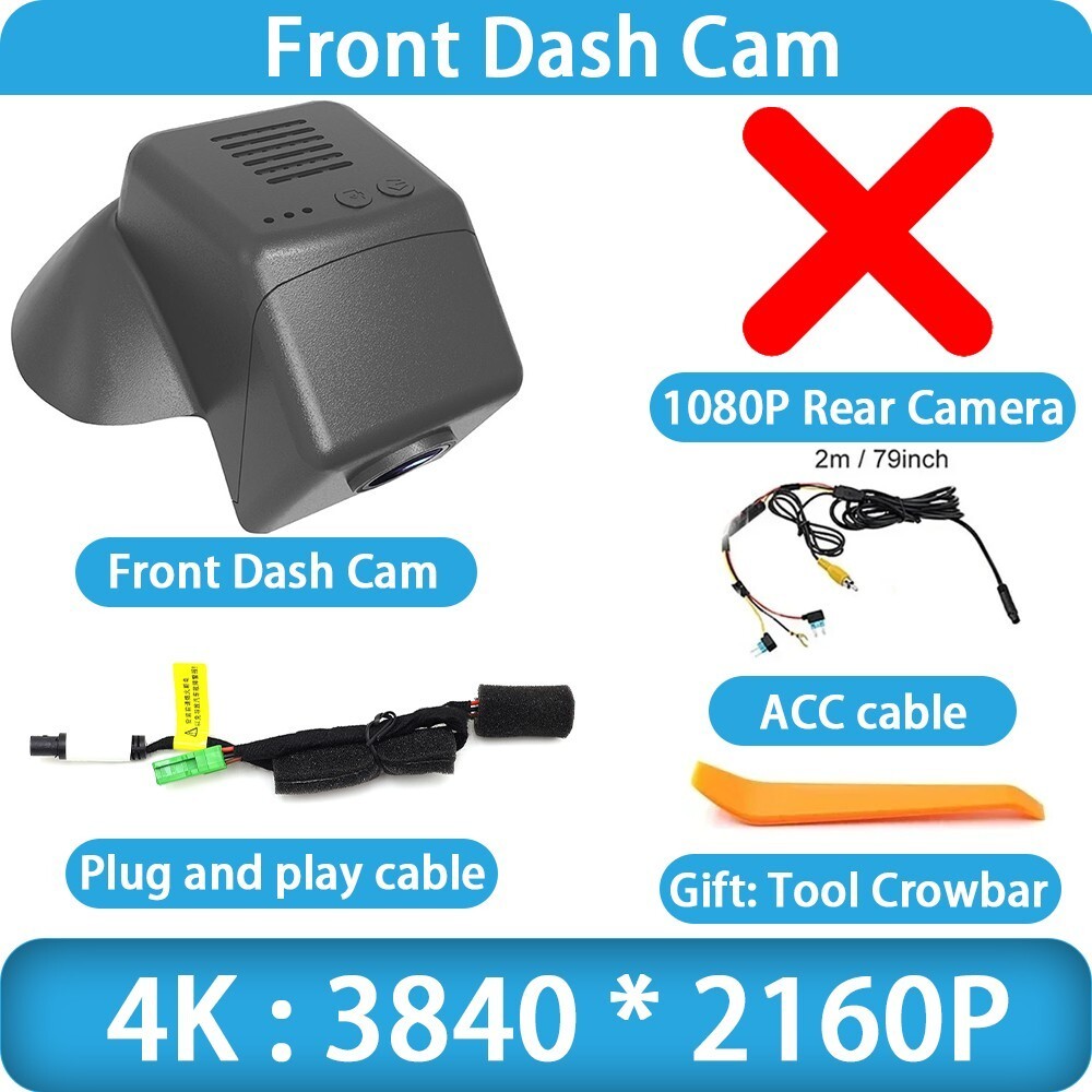 4K Wifi Dash Cam Camera for Volvo V40 2012 2013 2014 2015 2016 2017 2018 2019
