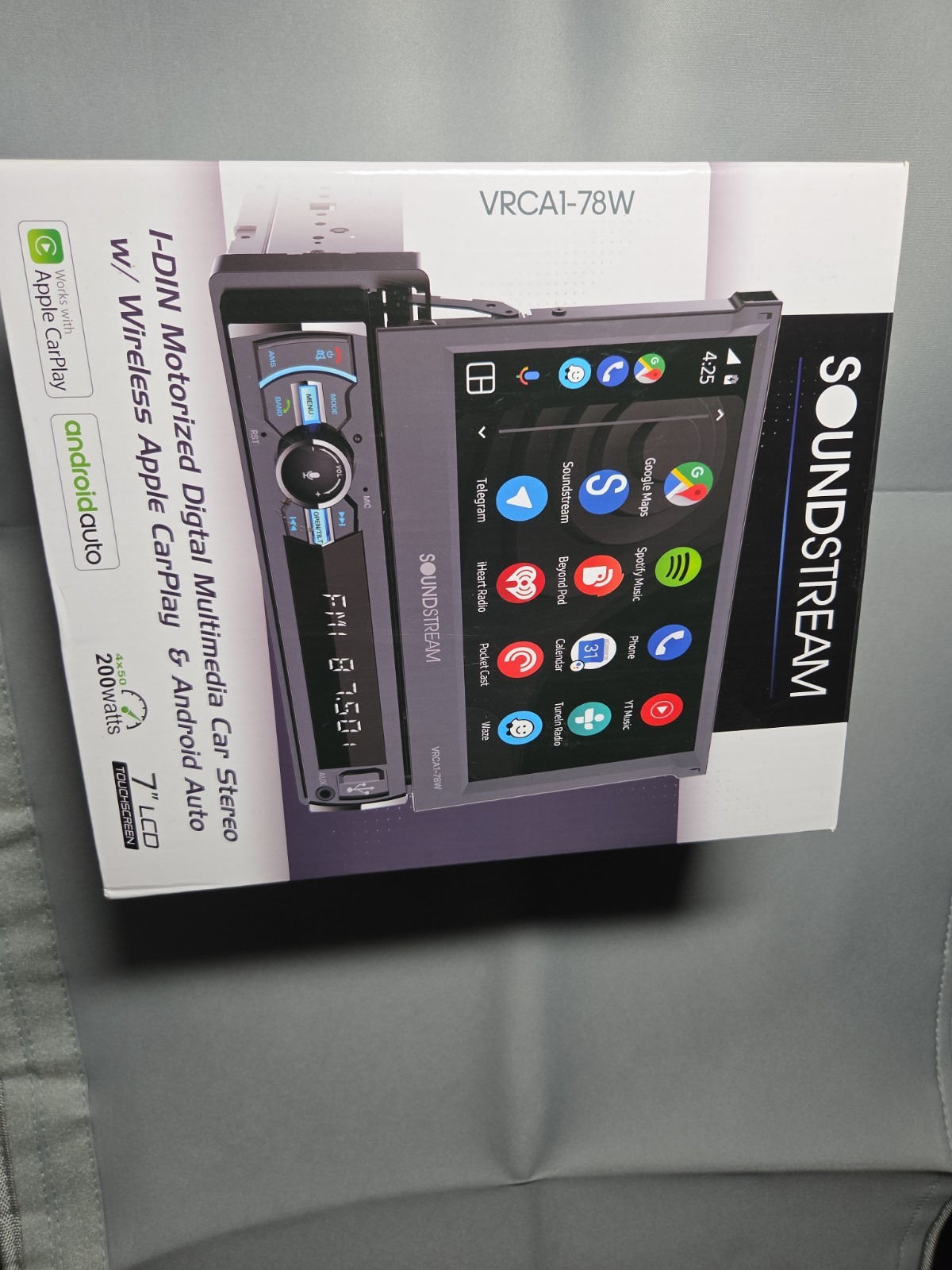 Soundstream VRCA1-78W 7 Inch Flip Out Car Stereo Wireless CarPlay & Android Auto