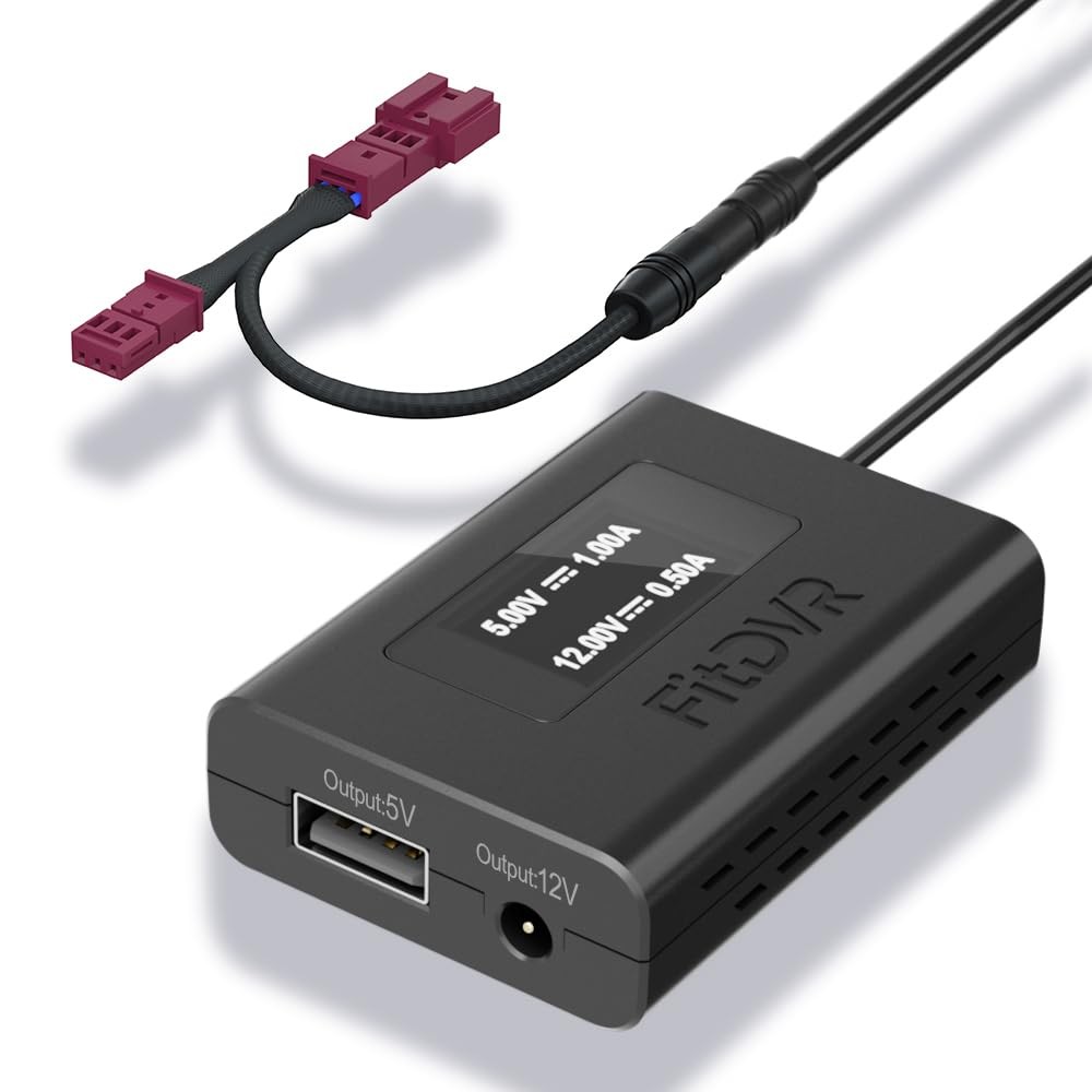 Power Adapter (3-Pin) for Dash Cam, Radar, Dashcam Charger Cable for BMW and …