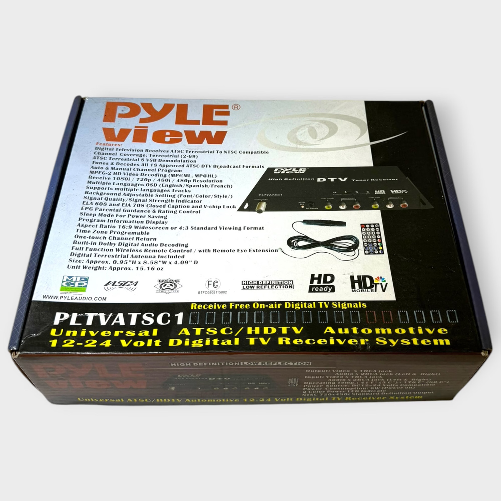 Pyle View PLTVATSC1 Universal ATSC HDTV Digital TV Receiver for Auto RV Boat NEW