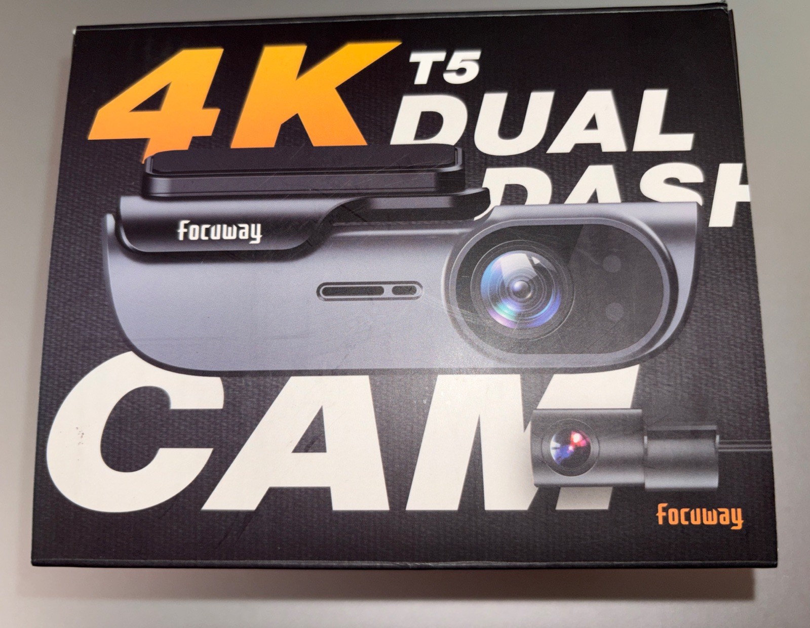 FOCUWAY 4K Front and 1080P Rear Dash Cam Camera WiFi & Hands-Free Voice Control