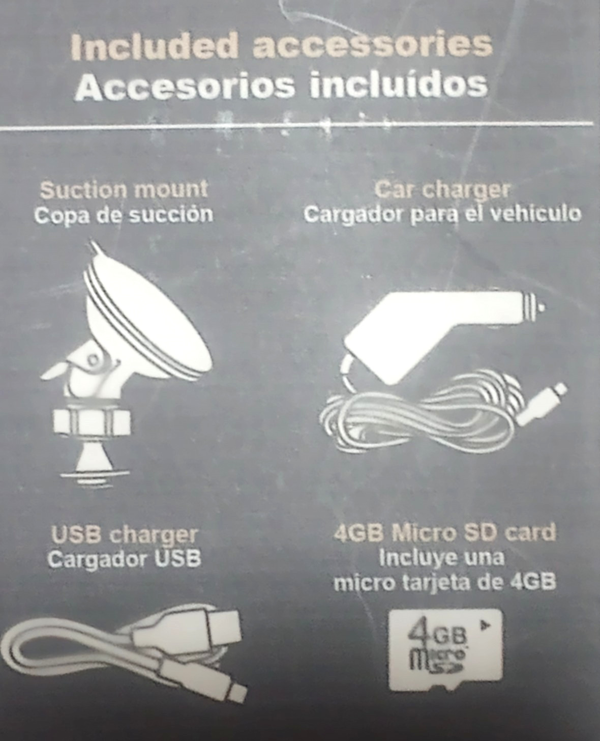 Pilot BULLY Plug and Play Dash Cam Camera 4Gb SD Card USB Charger Suction Mount