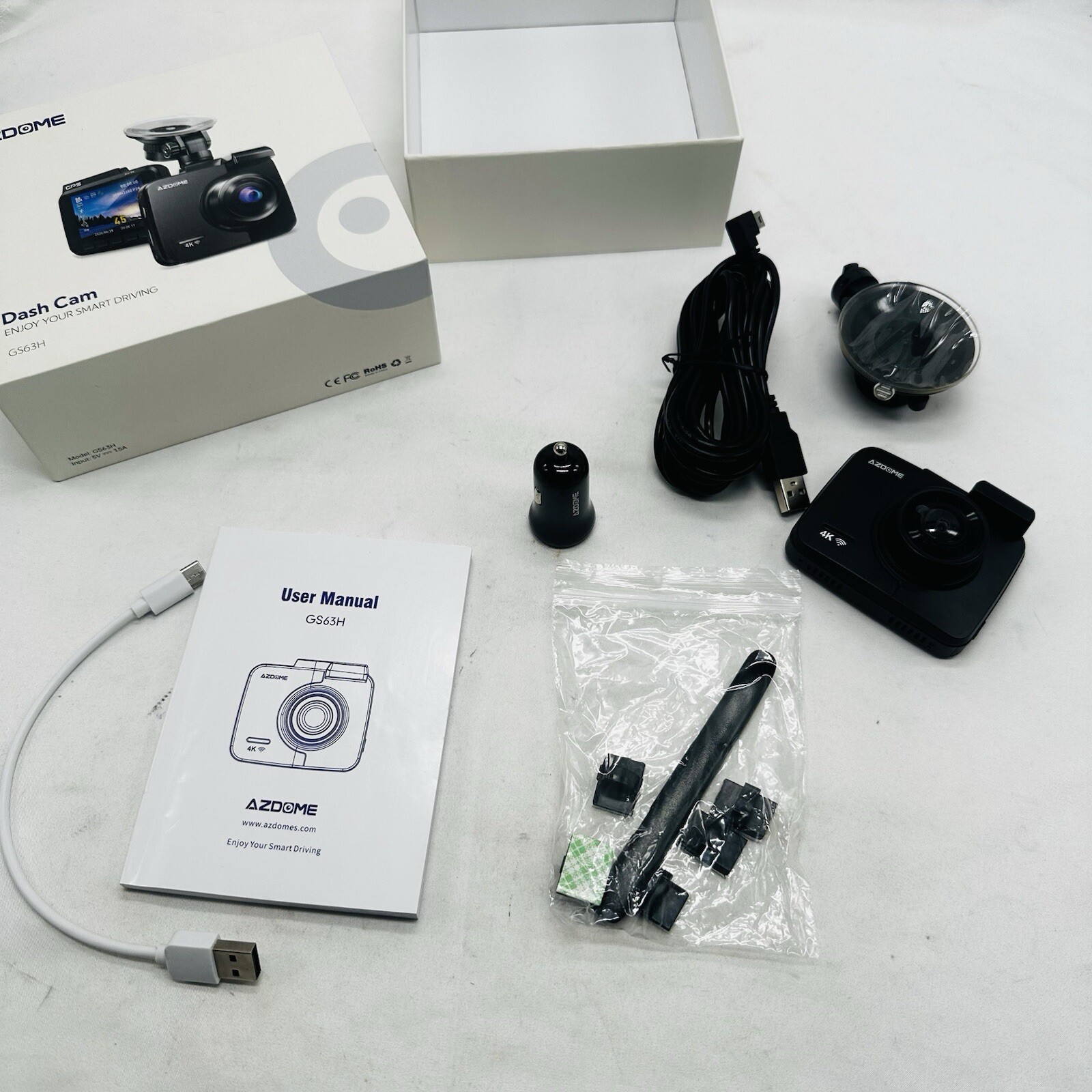 AZDOME GS63H 4K Ultra HD 2160P Car Dash Cam with WiFi & GPS Night Vision Car