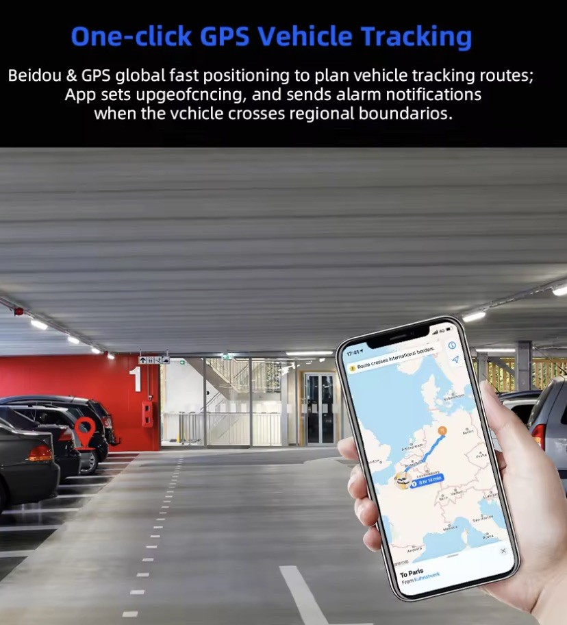 E-ACE 2K 4G Live Dashcam Optional1080P Rear Dual Cam Record GPS Remote