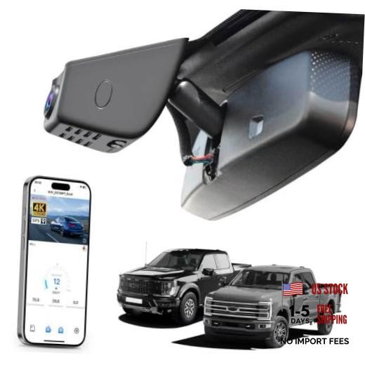 4K Dash Cam for Ford F150 2018-2026, F250 F350 F450 2020 Model A Front only