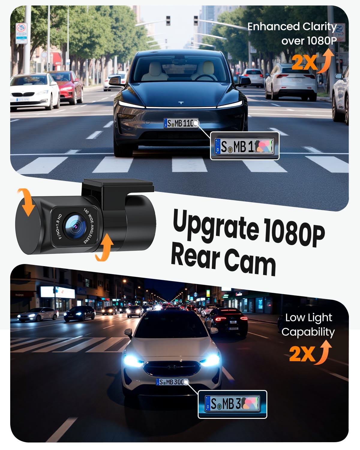 4K Dash Cam Front and Rear, Built-in WiFi GPS, 3″ IPS Screen, HDR Night Visio…