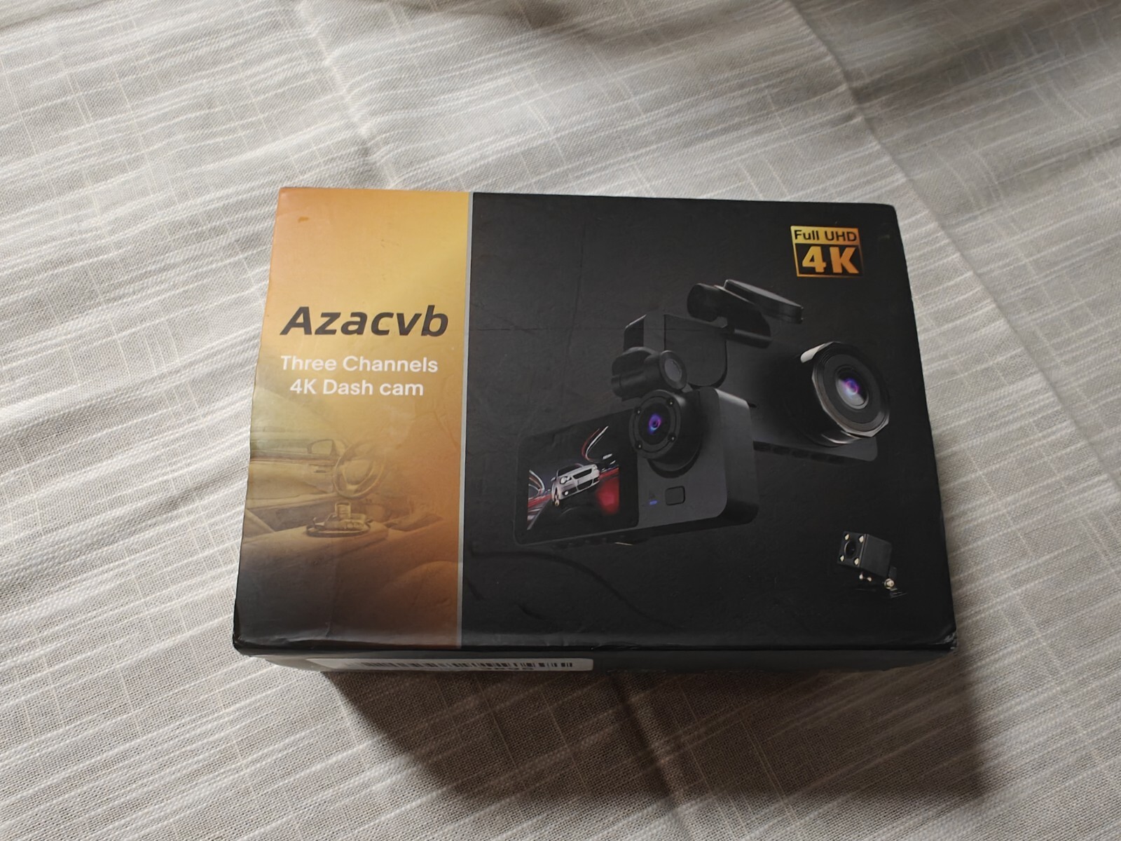 Azacvb Three Channels 4K HD Dash Cam for Cars 170° Wide Angle Full UHD
