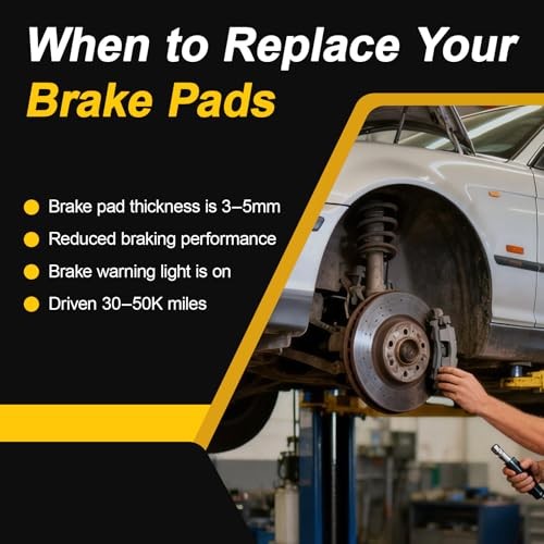 front rear Ceramic Brakes Pads Set Compatible with 2008-2017 Buick D883&D1169