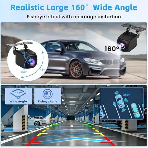 [for Portable Car Radio] 4 Pin Upgrade AHD 1080P Backup Camera, Camera for