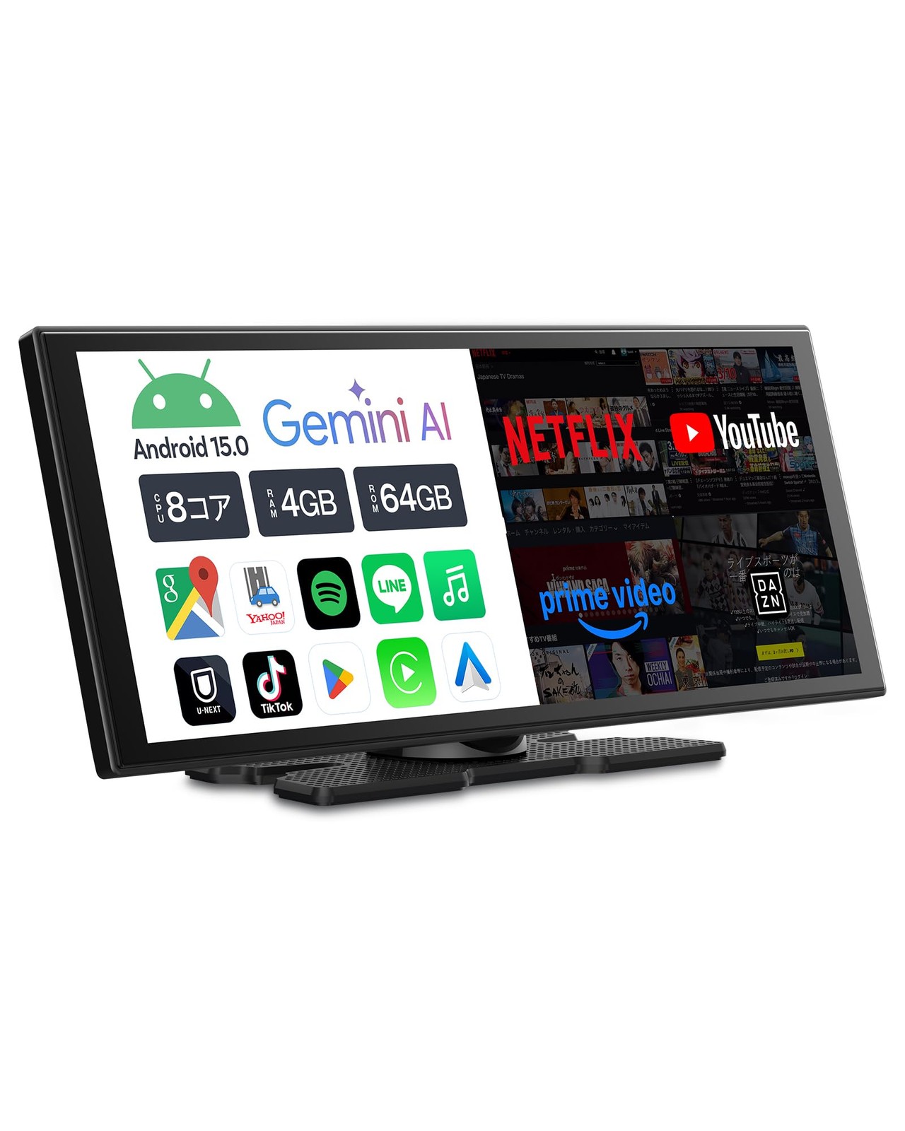 OTTOCAST Screen AI Portable Display Audio Wireless CarPlay Android Auto YouTube