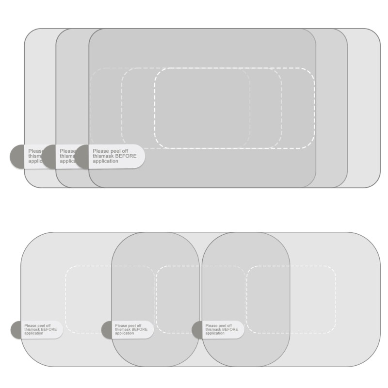 Car Electrostatic Windshield Film Mounting Dashcam Stickers Heat Resistant 10pcs