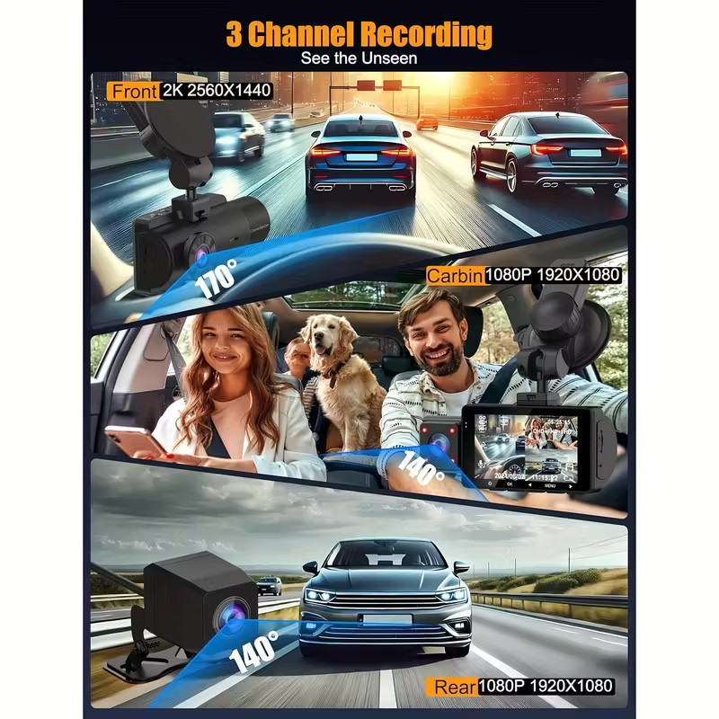 Full HD Car Driving Recorder, Car Camera With Infrared Night Vision, Loop Record