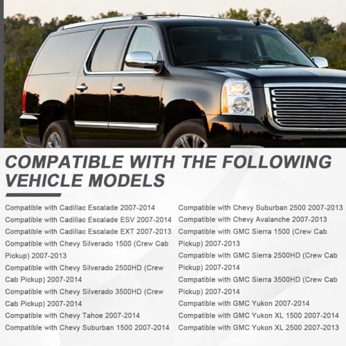 Front Rear Driver & Passenger Exterior Door Handles Compatible with Chrome