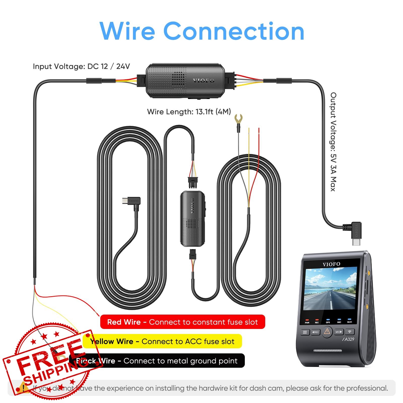 VIOFO Type-C HK6 Hardwire Kit Fuse Taps