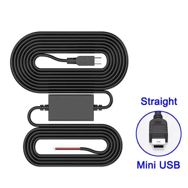 Car Dash Cam Wire 3.2m DVR Hardwire Cable Video Recorder 12 24V To 5V Mini Micro