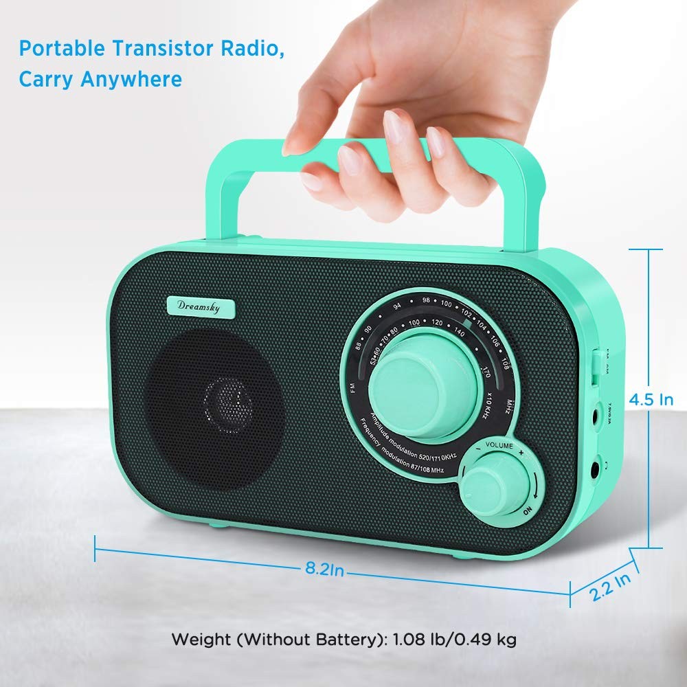 Am Fm Portable Radio Plug In Wall Or Battery Operated For Home Outdoor Strong