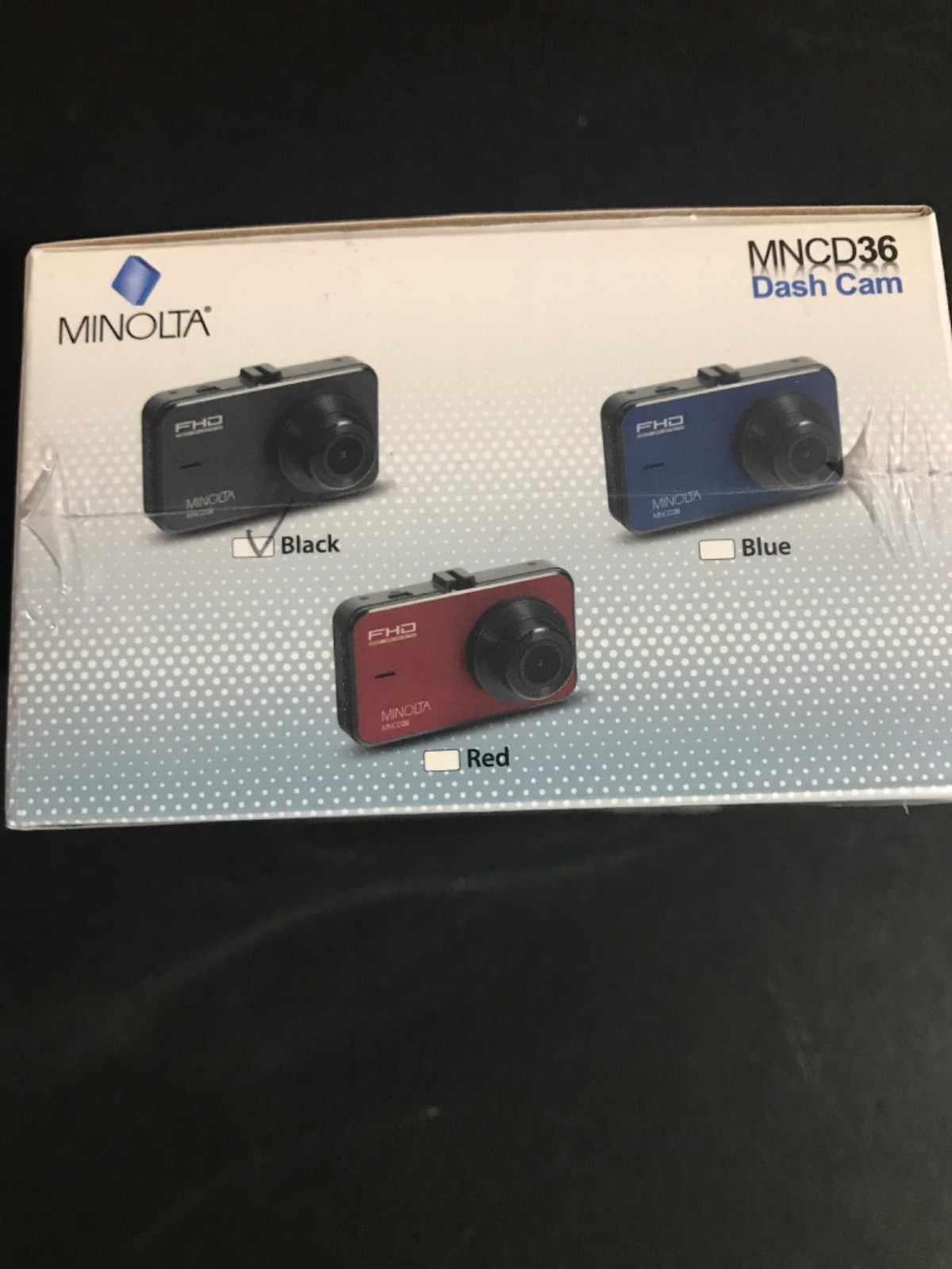 *SEALED* Minolta MNCD36 HD Dash Cam 1080p 3″ LCD Screen 16GB Memory Card Black