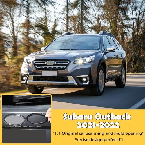 Car Front Rear Logo Decoration Cover Ring Trim, Compatible Carbon Fiber Pattern