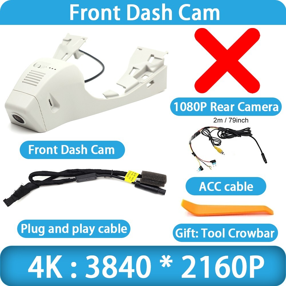 Plug and Play 4K DVR Dash Cam Camera For Volkswagen VW Jetta Vento A7 2019-2026