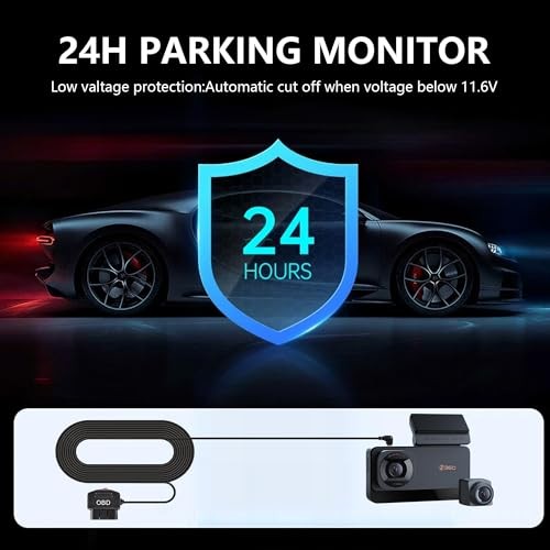OBD2 OBD Power Cable, OBD to Type C USB OBDII Adapter 11.6-36V to 5V/3A Dash