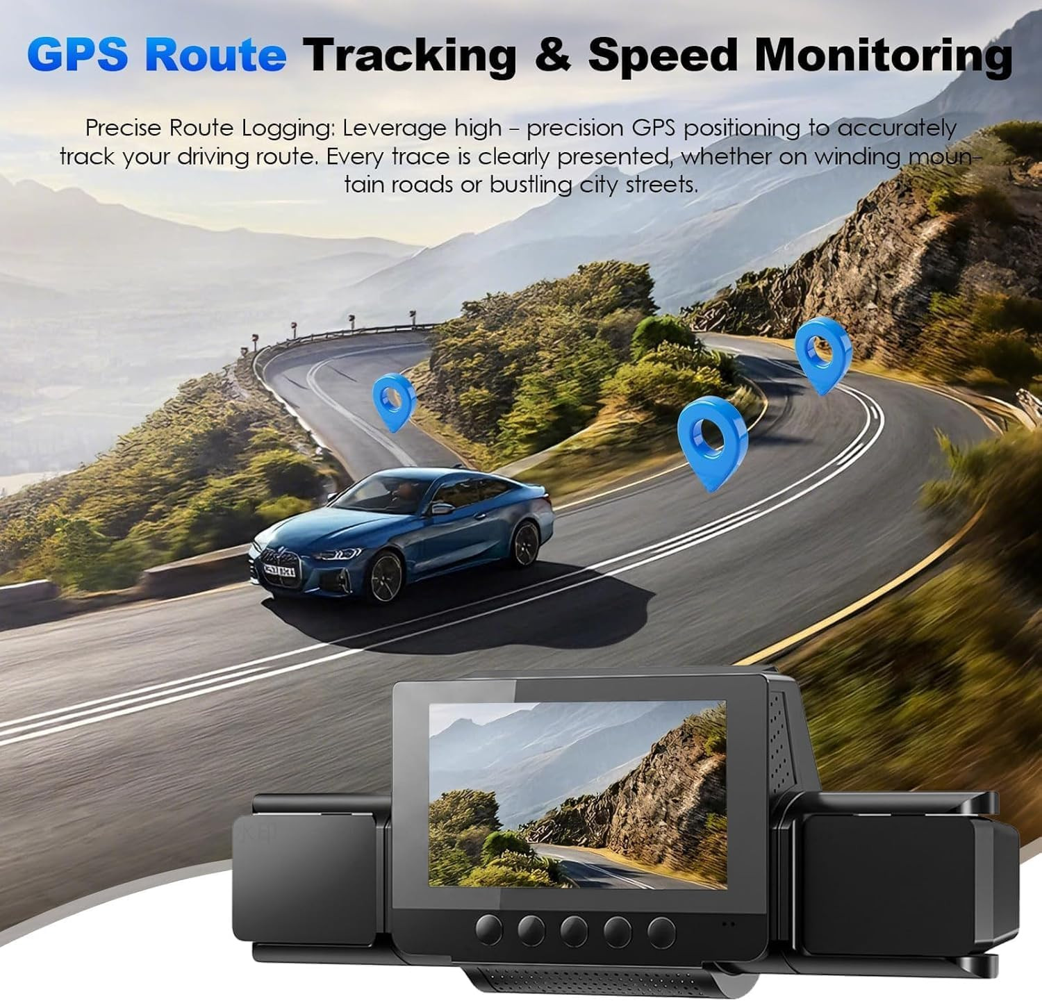 4 Channel Dash Cam Front and Rear with 360° View for All-Round Protection, 4-Way