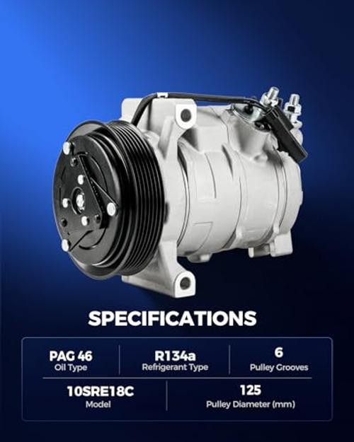 98314 AC Compressor with Clutch Fits for Grand Cherokee 2011-2021, Grand
