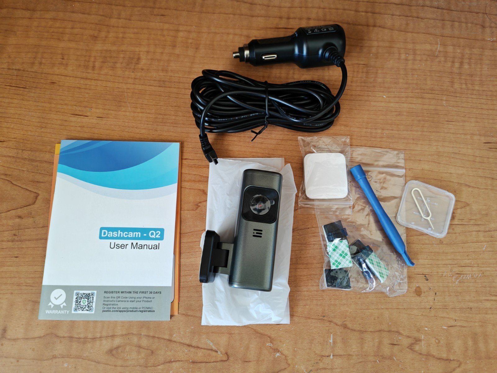 Galphi Q2 2K WiFi Dash Cam & Fuse Tap Hardwire Kit