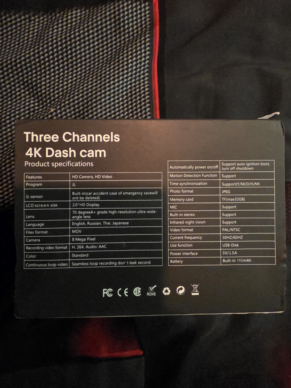 Three Channel 4k Dashcam