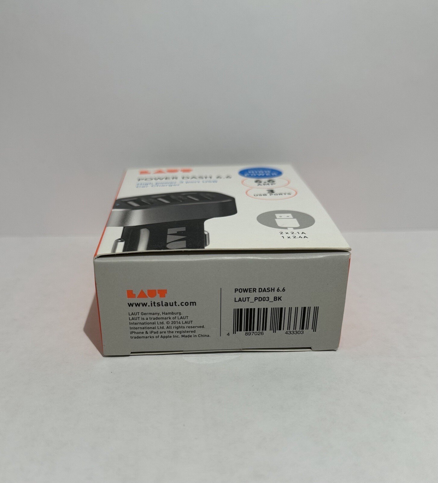 Laut Power Dash 6.6 AMP High Power 3 Port USB Car Charger NEW! UNOPENED!