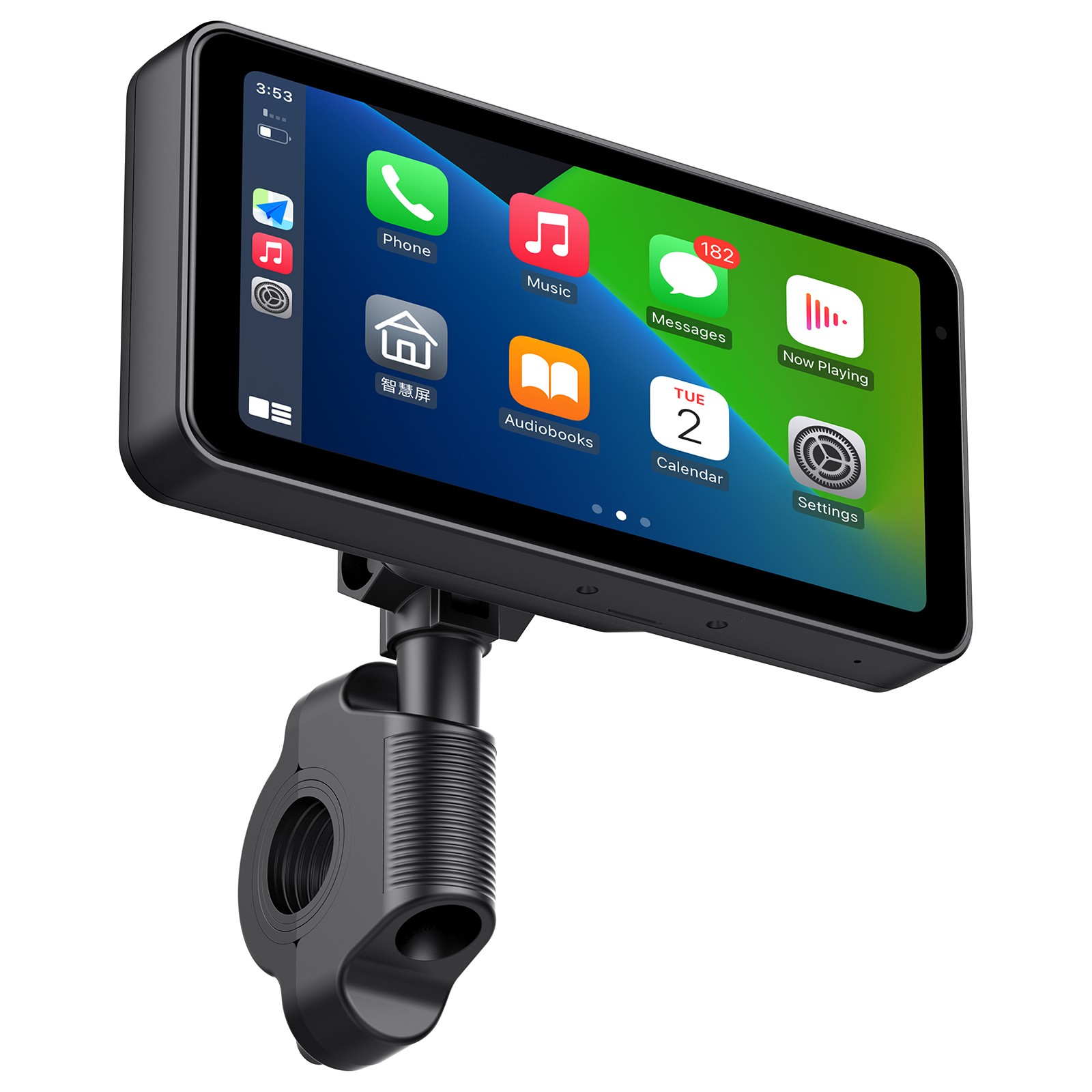 6.25″ Motorcycle GPS Navigator Wireless CarPlay Android Auto with HD Camera IP67