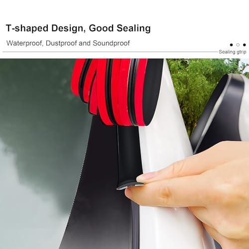 Car Windshield Weather Strip 19mm Rubber Weather Stripping Trim 0.75 in x 16 ft