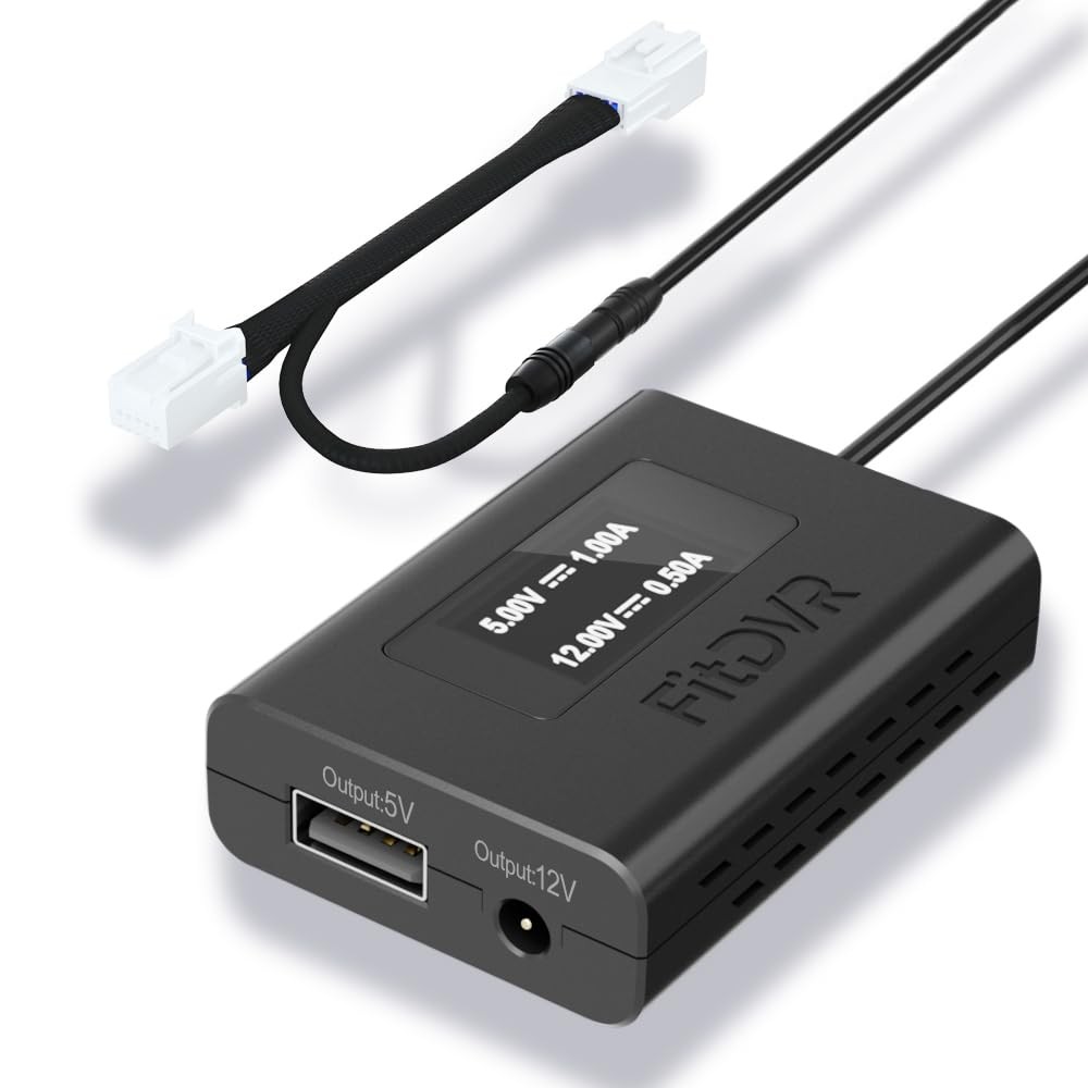 Dash Cam Power Adapter (10-Pin) for Dodge, Jeep, Ram, Chrysler and More, Disp…
