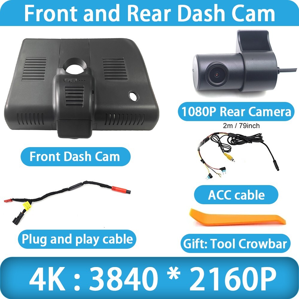 4K HD 2160P Wifi DVR Dash Cam Camera for Cadillac CT5 V CT5-V Facelift 2024 2025
