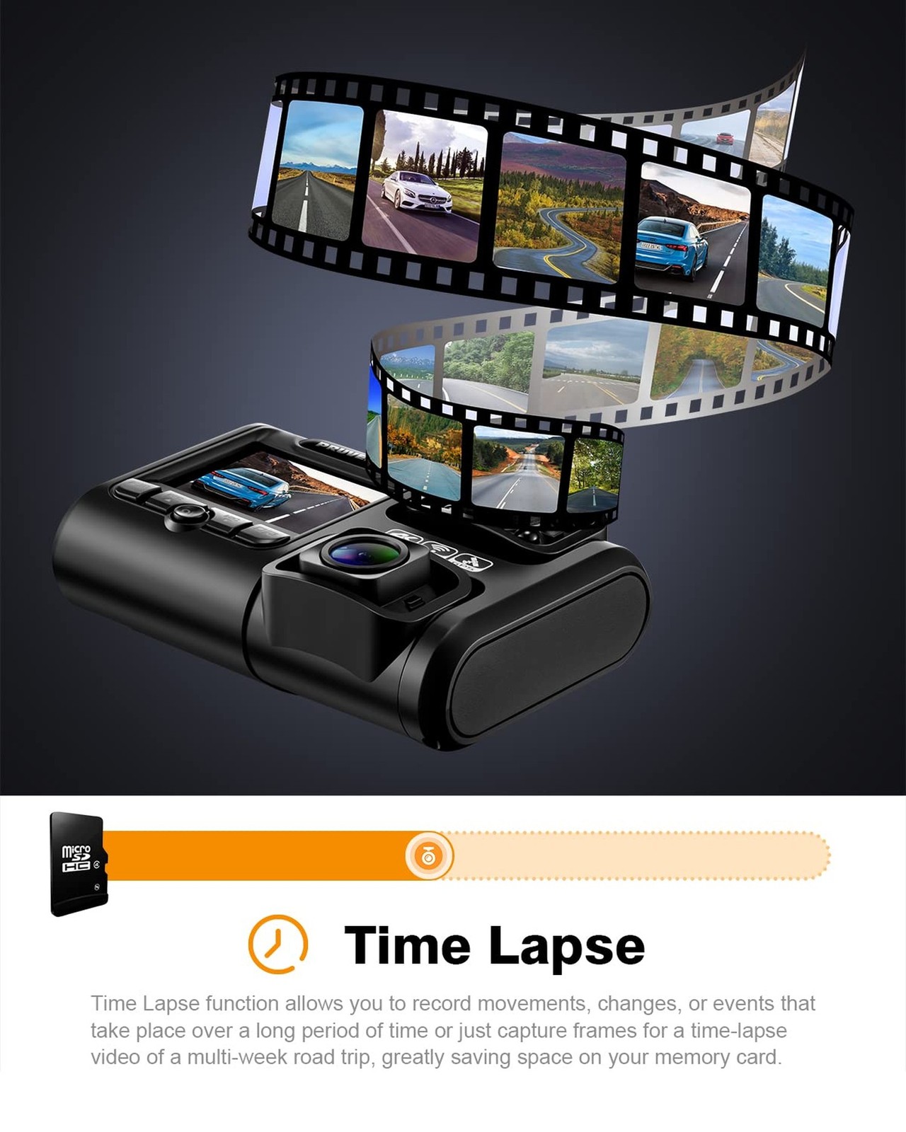 PRUVEEO Dash Cam, Front and Inside 1080P Dual FHD, Novatek Processor, Single-…