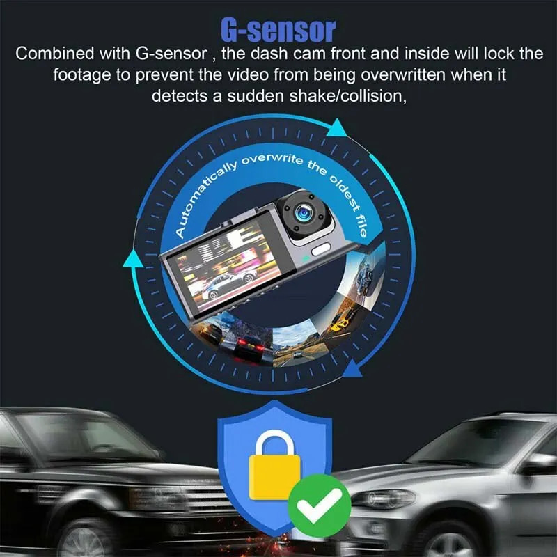 Dual Camera Dash Cam,Front and Inside,Car Camera with IR Night Vision,DVR Came