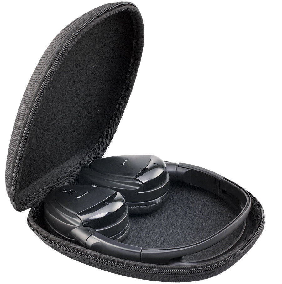 FARENHEIT HP-12S DUAL CHANNEL IR WIRELESS CAR HEADPHONE HEADPHONES BLACK HP12S