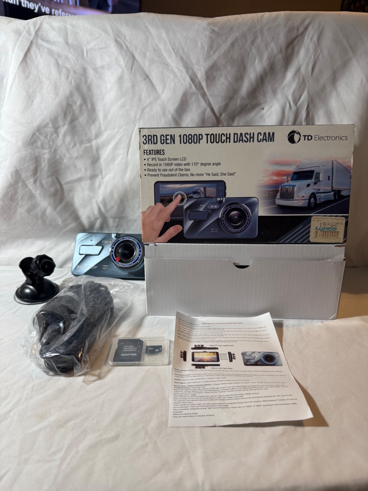 TD Electronics “3rd GEN 1080P Blue Dash Cam” 4″ IPS Touch Screen LCD