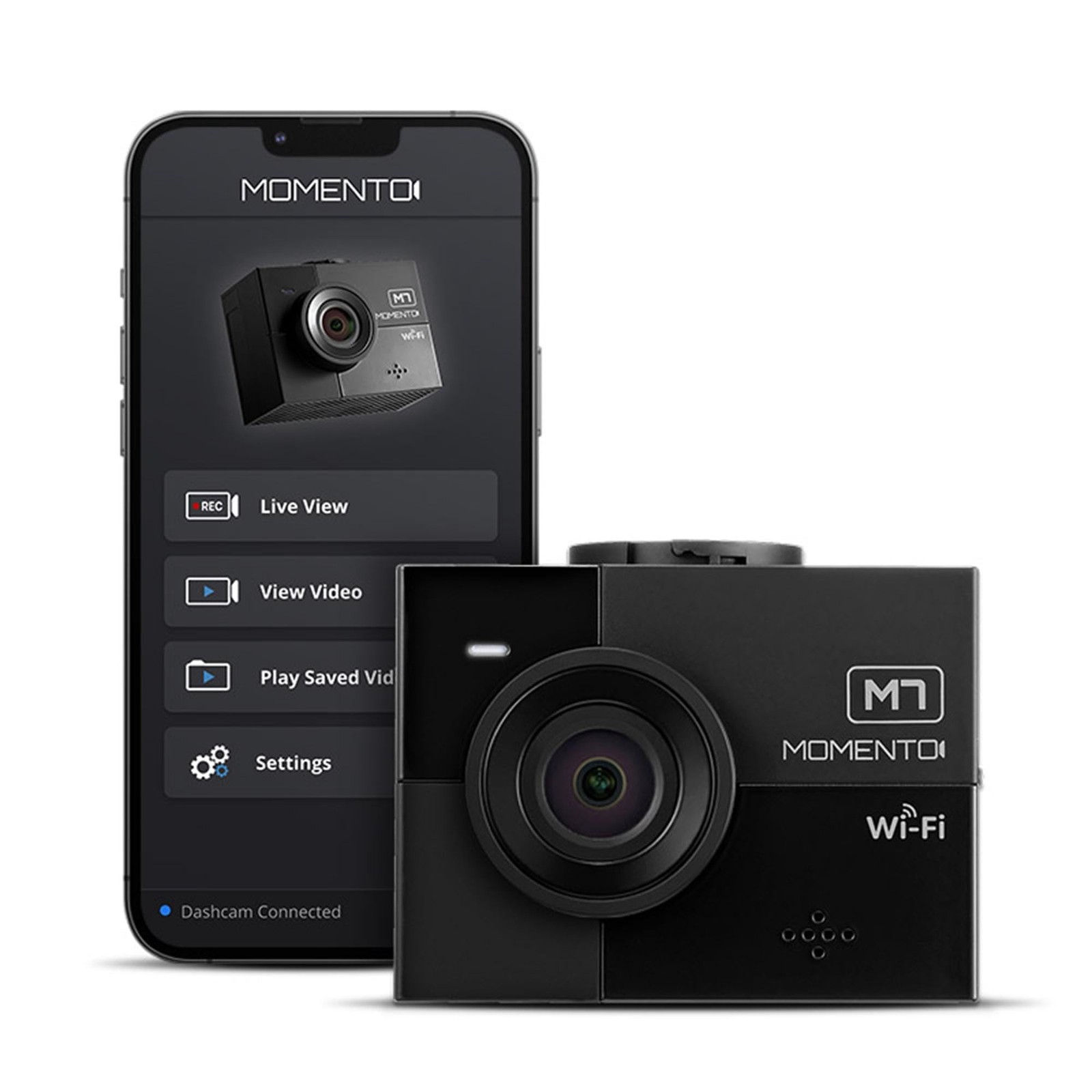 Momento MD-7205 M7 Wi-Fi 2K QHD 3-Chan. Front/Rear Advanced Security Dash Camera