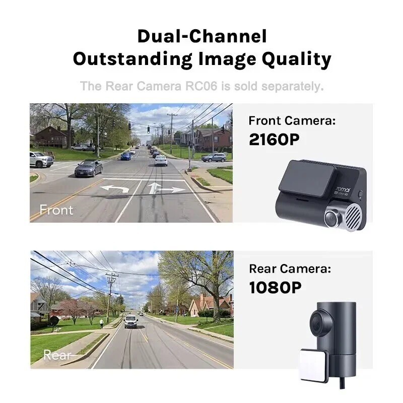 70mai A800S GPS 4K Smart Dash Cam DVR Car Video Recording Global Dashcam