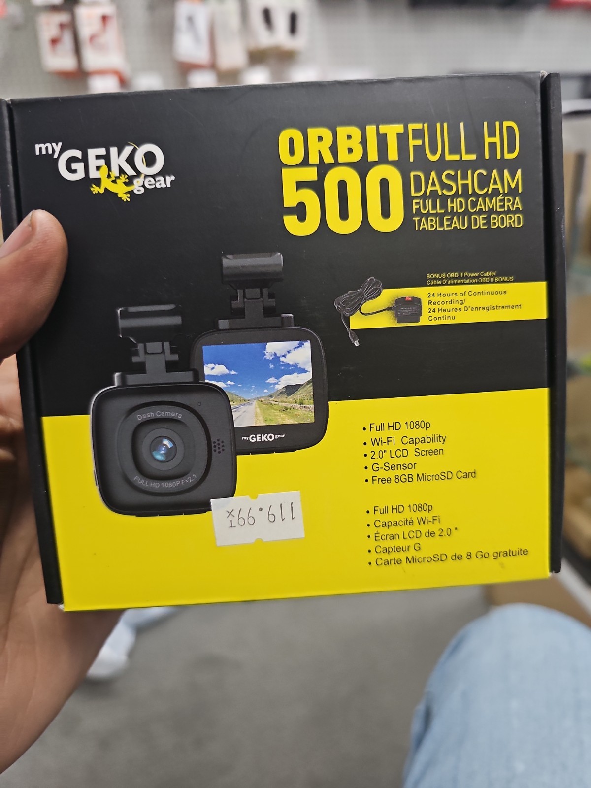 myGEKOgear Orbit 500 Dash Cam 1080p Full HD WiFi G-Sensor w/ 8GB SD Card NEW