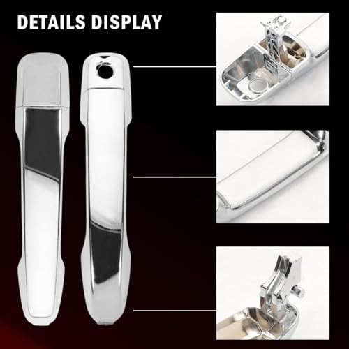 Chrome Exterior Door Handles fits 4Runner 2010-2021 GX460 2010-2021 Land