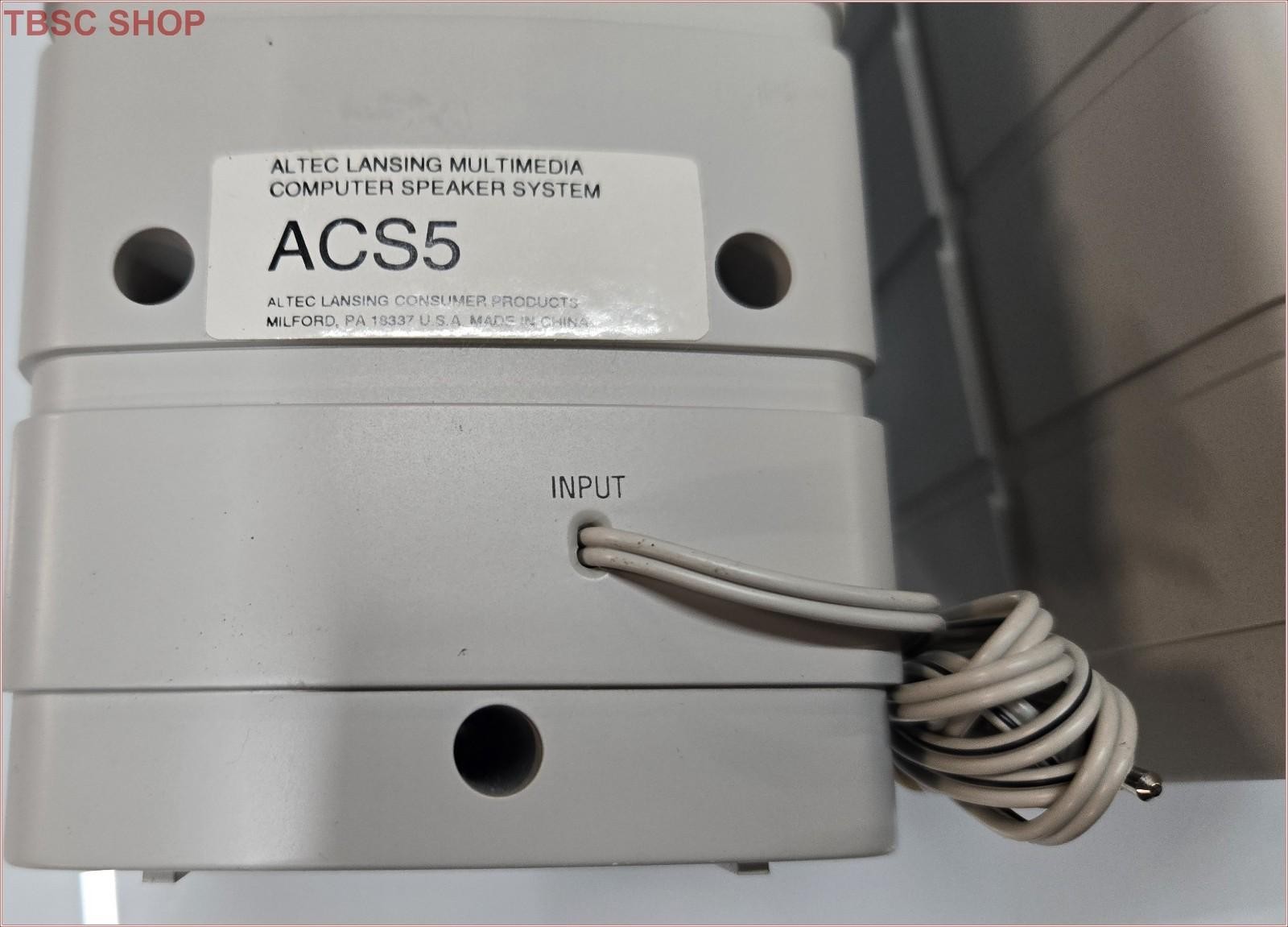 Altec Lansing ACS5 Multimedia Computer Speakers w/Power Supply TESTED