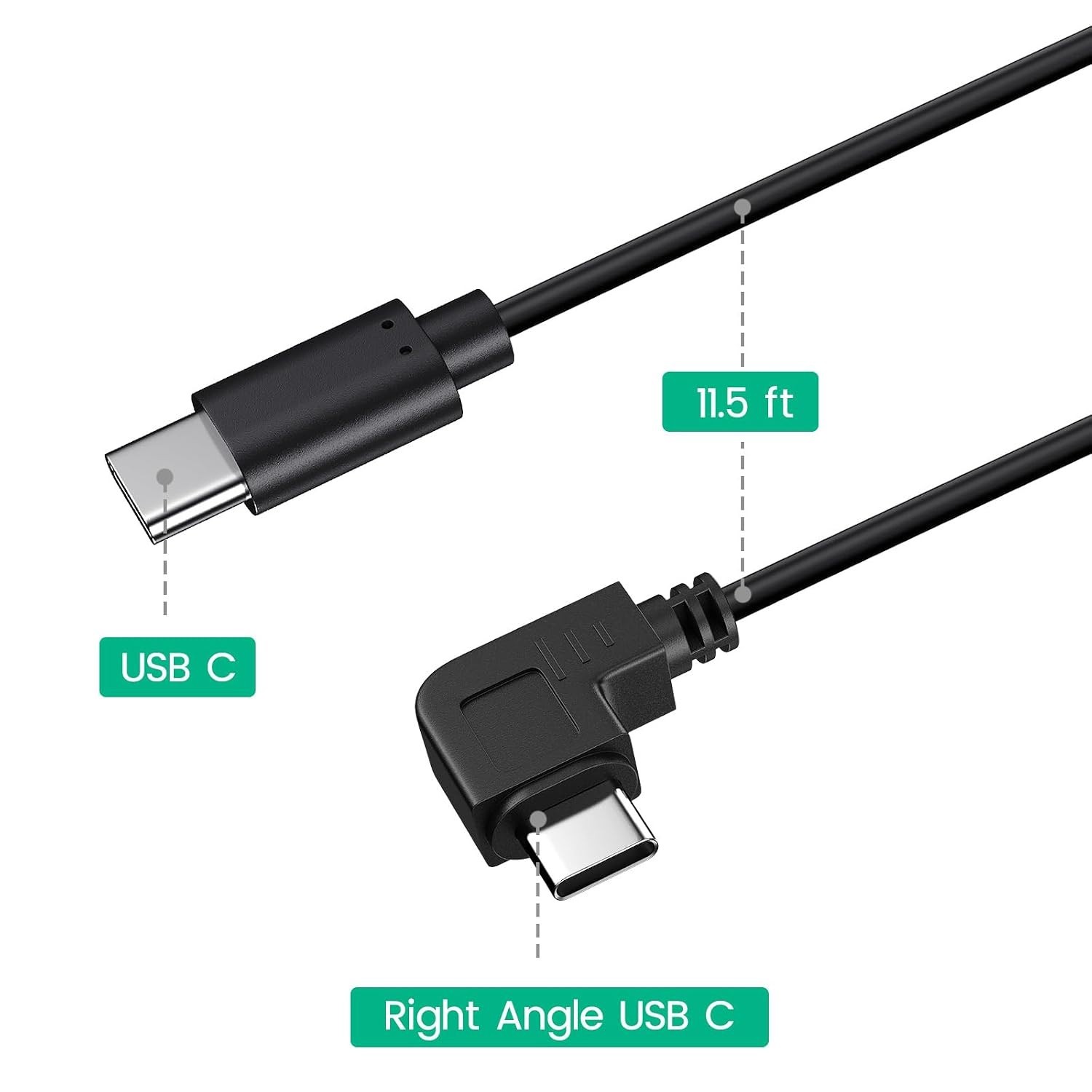 Power Cord for REDTIGER Dash Cam, USB C to USB C Cable for RED Tiger 11.5ft