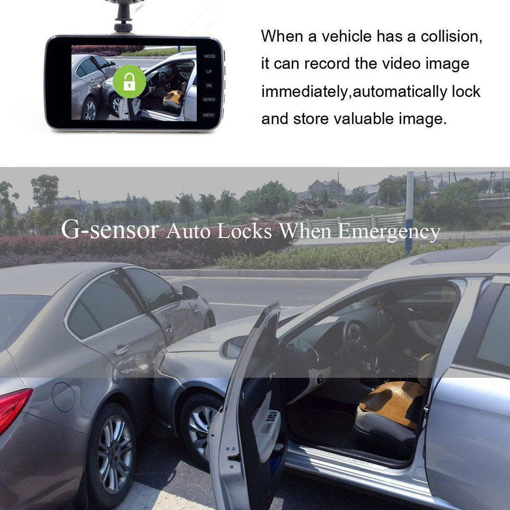 Car Camera with G, Auto Shut-Off 400MAH for Car Truck