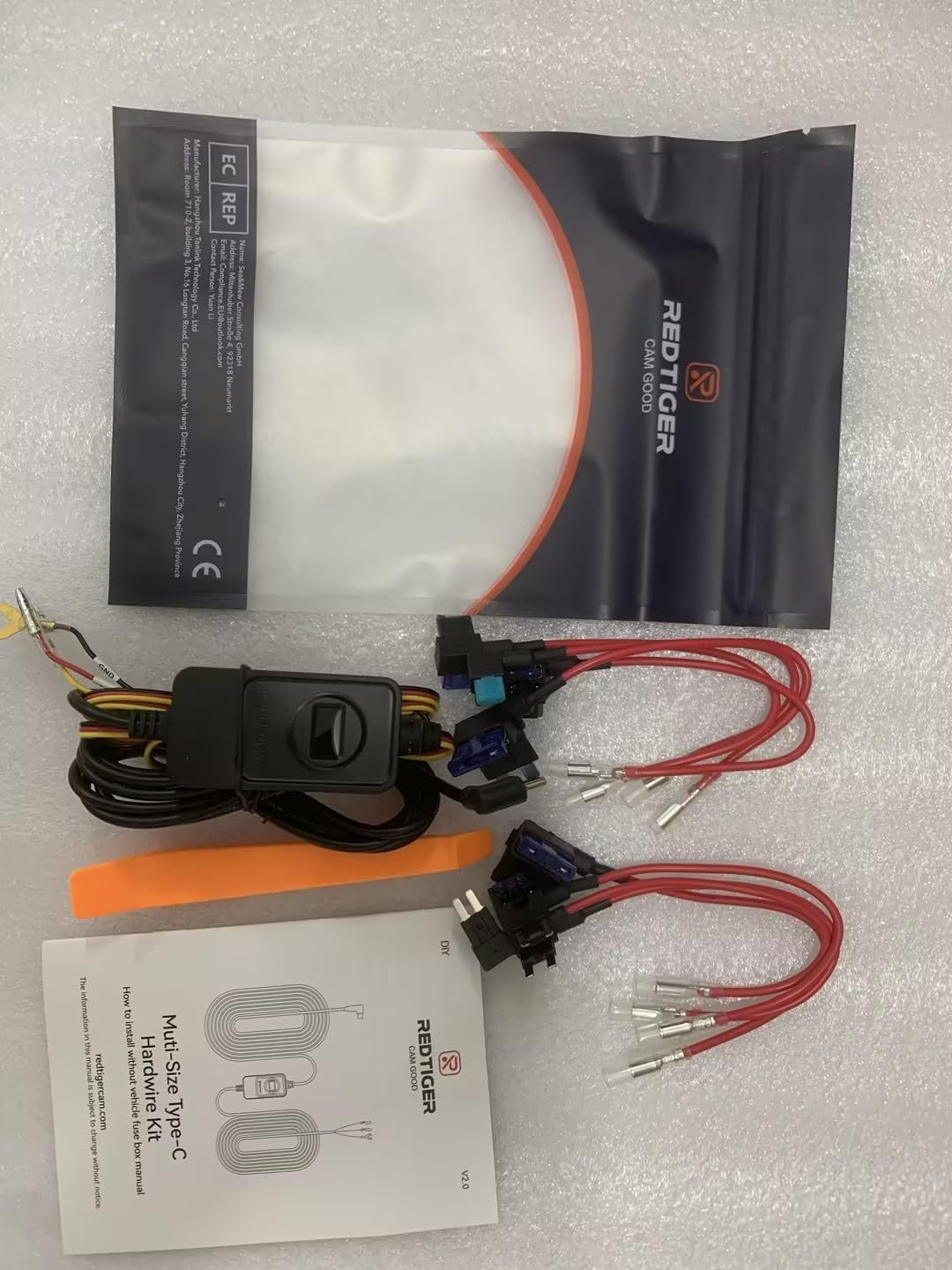 REDTIGER F7N Dash Cam Hardwire Kit USB C Port, Dashboard Camera Car Charger