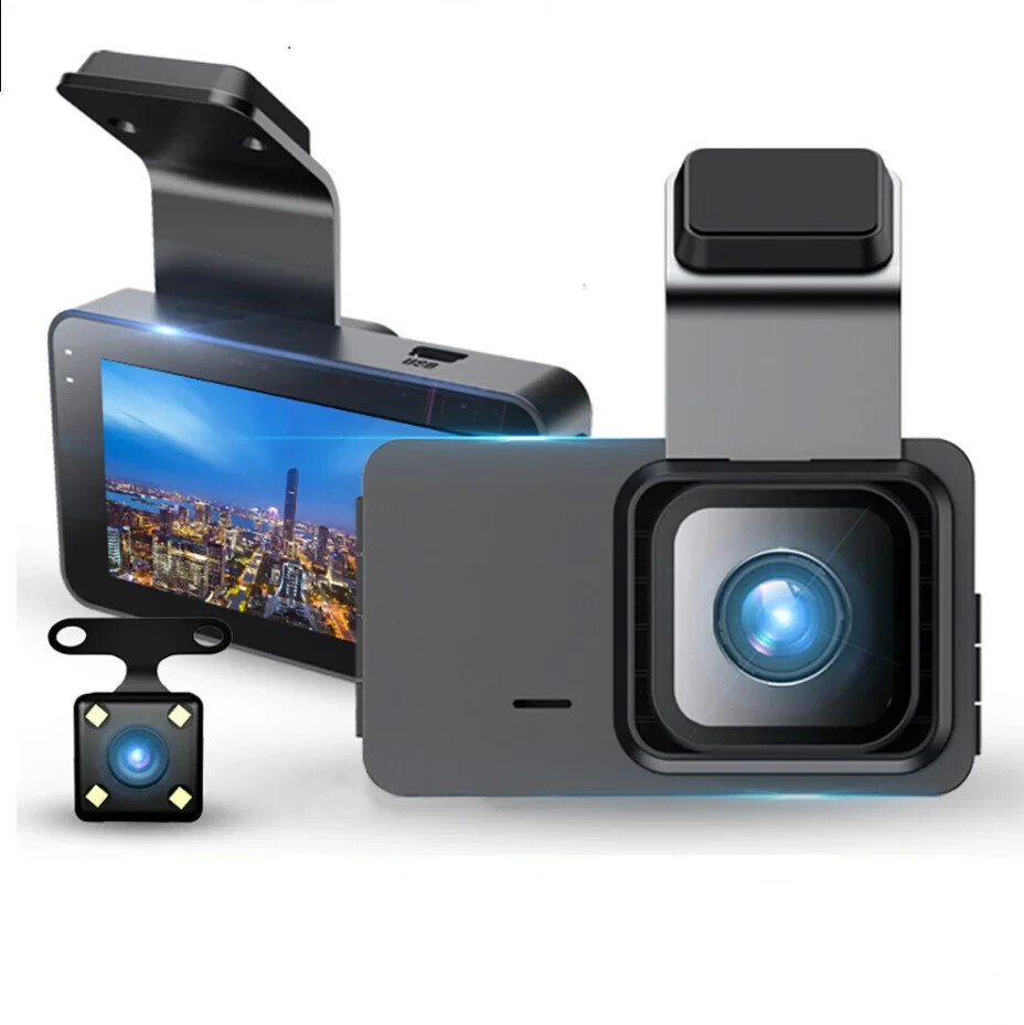 2K Dual Dash Camera With GPS & WiFi 3-Inch Screen G-Sensor Night Vision